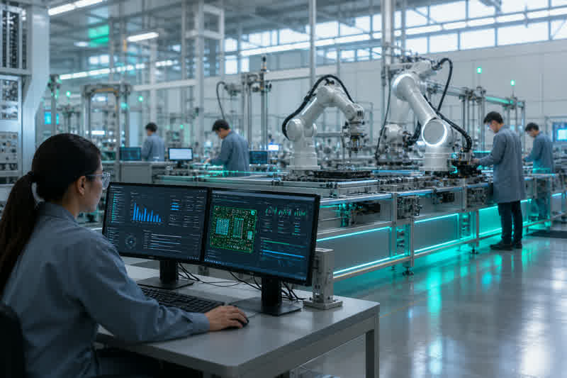 Physical AI factory floor with edge intelligence