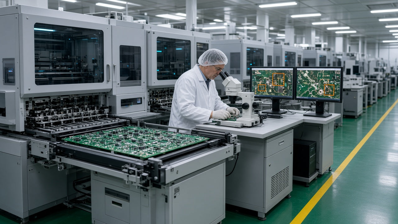 SMT line and AOI inspection for OEM electronics manufacturing