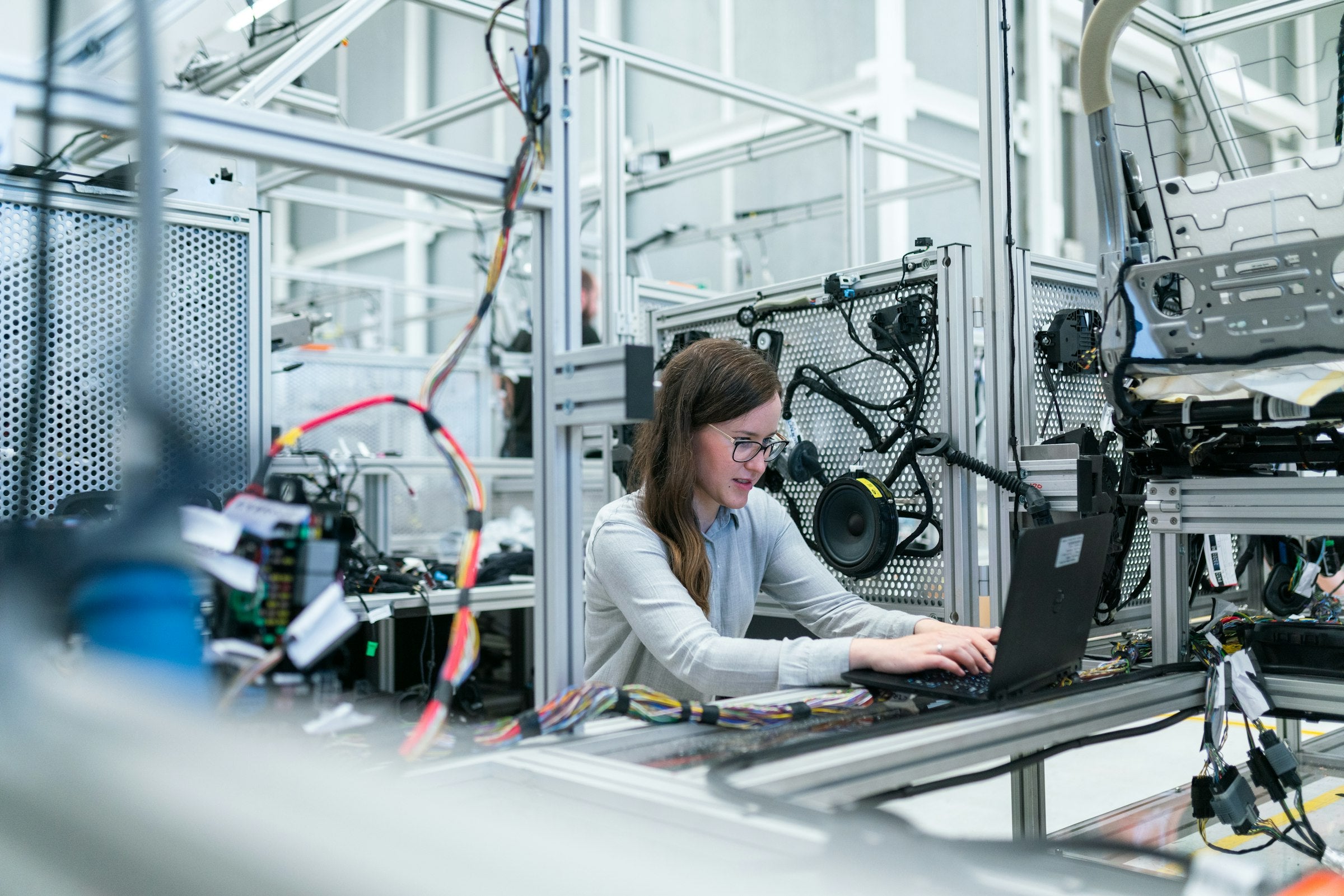 Engineer at a workstation during new product introduction.